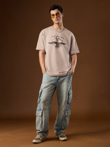 Men's Brown Casual  Half Sleeves Tshirt