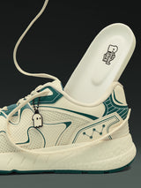 Men's White Casual Colourblock Sneakers