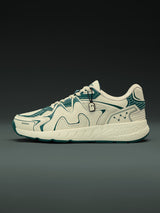 Men's White Casual Colourblock Sneakers