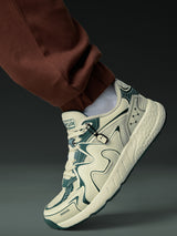 Men's White Casual Colourblock Sneakers