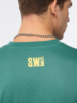 Men's Green Casual  Half Sleeves Tshirt