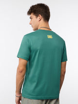 Men's Green Casual  Half Sleeves Tshirt