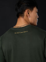 Men's Olive Casual  Half Sleeves Tshirt