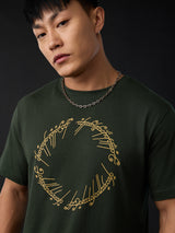 Men's Olive Casual  Half Sleeves Tshirt