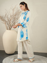 Women's Printed A-Line Kurta Trousers Set