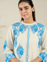 Women's Printed A-Line Kurta Trousers Set