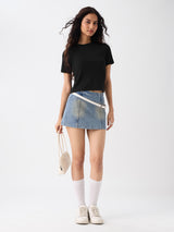 Women's Black Casual Solid Half Sleeves Tshirt