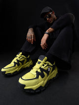 Men's Green Casual Colourblock Sneakers