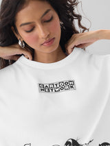 Women's White Casual Graphic Half Sleeves Tshirt