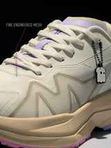 Men's Off White Casual Colourblock Sneakers