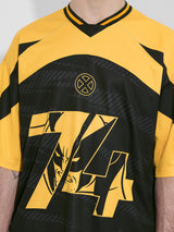 Men's Black V-Neck Oversized Jersey