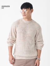 Men's Beige Casual  Full Sleeves Sweater