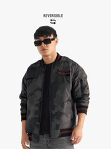 Men's Black Casual Printed Full Sleeves Jacket