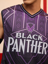 Men's Purple Casual Graphic Sleeveless Vest
