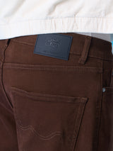 Men's Brown Solid Cargo Jeans
