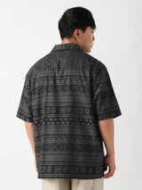 Men's Grey Casual  Half Sleeves Shirt