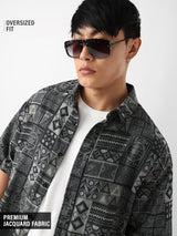 Men's Grey Casual  Half Sleeves Shirt