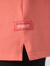 Men's Coral Casual Solid Half Sleeves Polo Tshirt