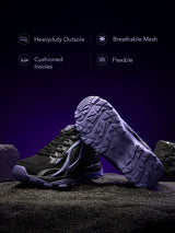 Men's Black Panther  Round Toe Lace Up Low Top Sneakers