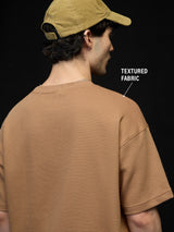 Men's Brown Casual  Half Sleeves Tshirt