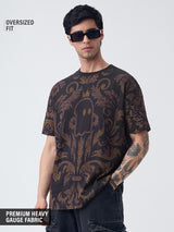 Men's Black Casual  Half Sleeves Tshirt