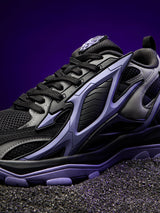 Men's Black Panther  Round Toe Lace Up Low Top Sneakers