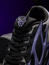 Men's Black Panther  Round Toe Lace Up Low Top Sneakers