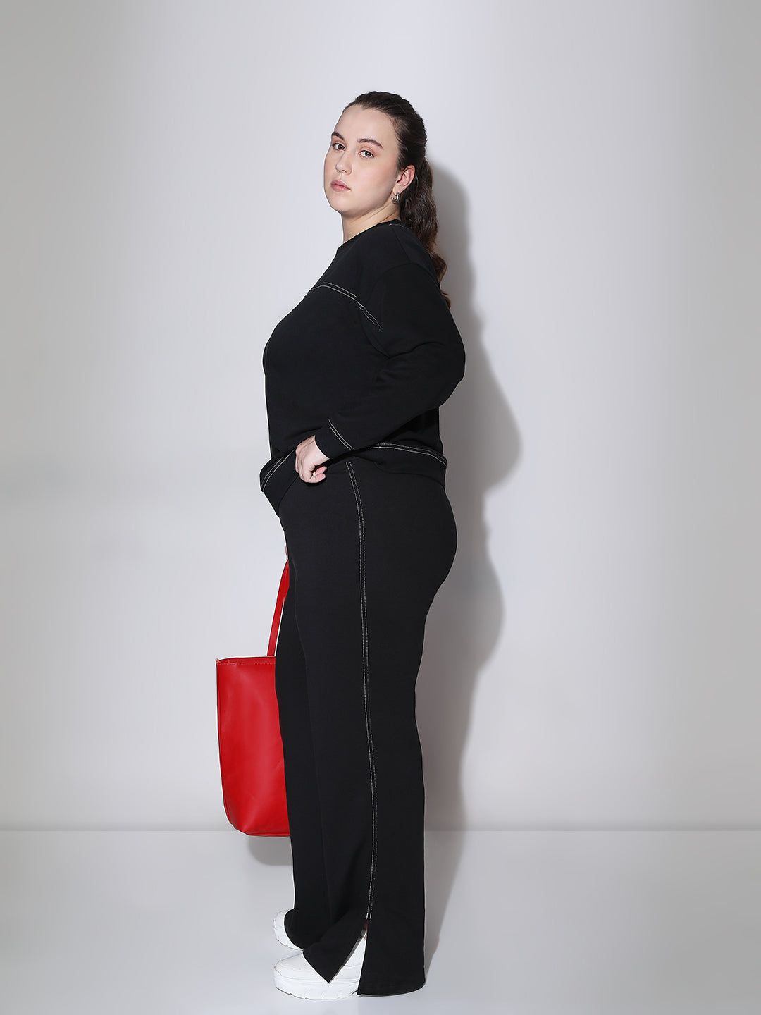 Women's Black Wide Leg Trouser