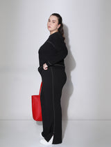 Women's Black Wide Leg Trouser