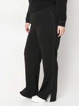 Women's Black Wide Leg Trouser