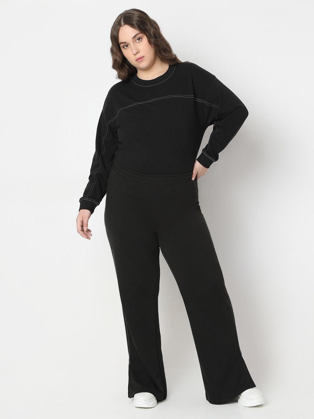 Women's Black Wide Leg Trouser