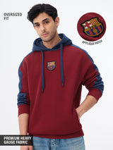 Men's Maroon Casual  Full Sleeves Hoodie
