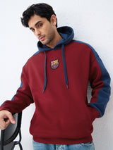 Men's Maroon Casual  Full Sleeves Hoodie