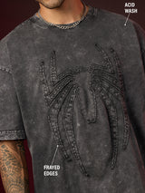 Men's Grey Casual Printed Half Sleeves Tshirt