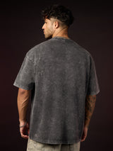 Men's Grey Casual Printed Half Sleeves Tshirt