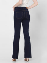 Women's Blue Mid Rise Bootcut Jeans