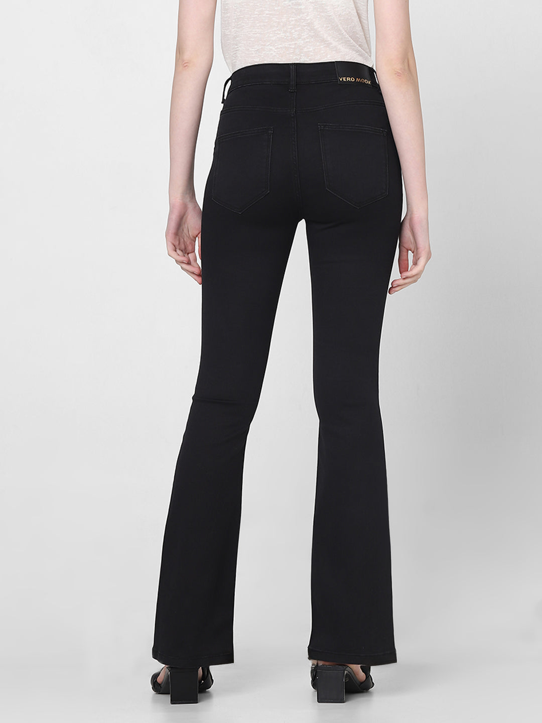 Women's Black Mid Rise Bootcut Jeans