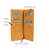 Women's Yellow Large 2 Fold Wallet