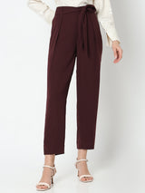 Women's Brown High Rise Pants