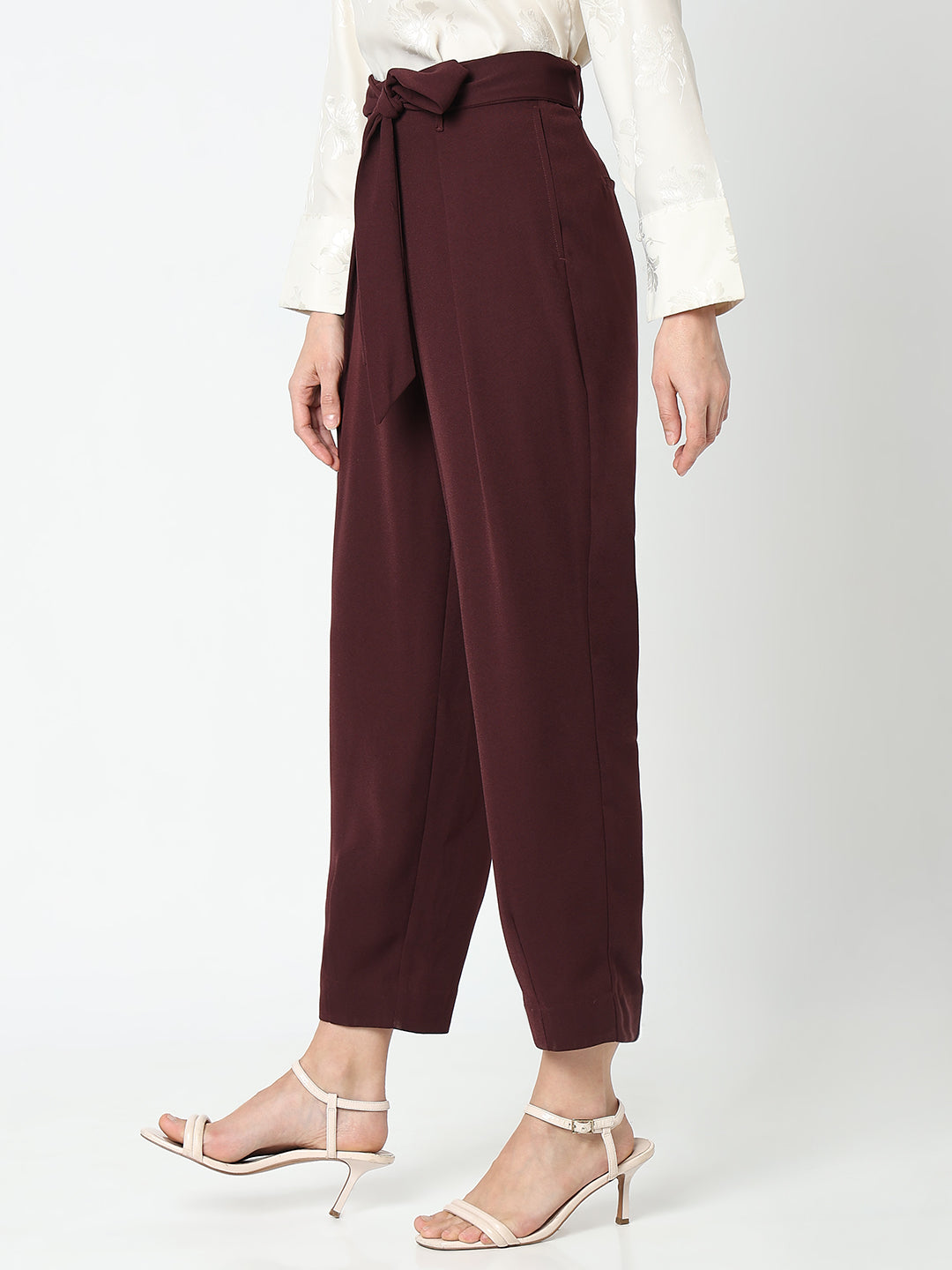 Women's Brown High Rise Pants