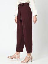 Women's Brown High Rise Pants