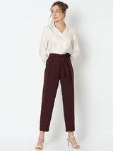 Women's Brown High Rise Pants