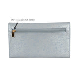 Women's Denio Blue Large 3 Fold Wallet