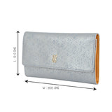 Women's Denio Blue Large 3 Fold Wallet