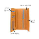 Women's Denio Blue Large 3 Fold Wallet