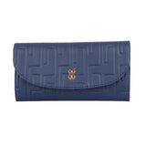 Women's Bound Blue Large 3 Fold Wallet
