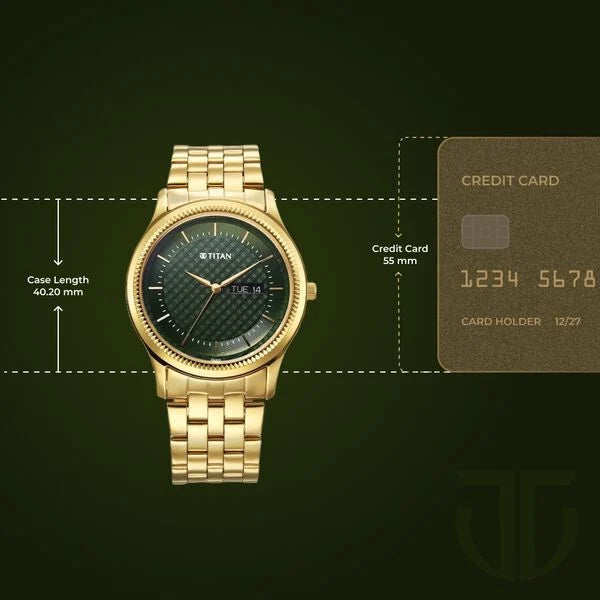 Men's Karishma Green Round Dial Watch - 1824YM02