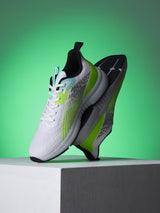 Men's White Casual Placement Print Sneakers