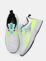 Men's White Casual Placement Print Sneakers
