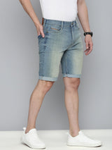 Men's Slim Fit Solid Mid Rise Shorts